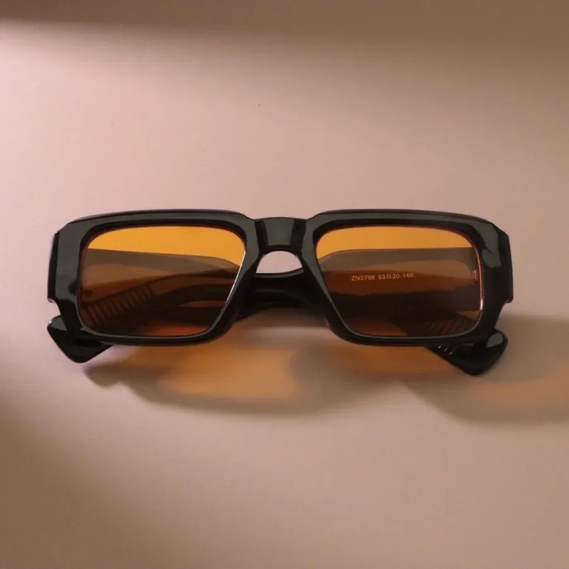 Vintage Fashion Female - Retro Square Sunglasses Women Men Vintage