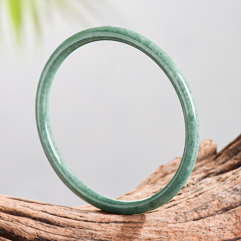 Vintage Fashion Designers - Natural Burmese Jadeite Bracelet Bangle Real