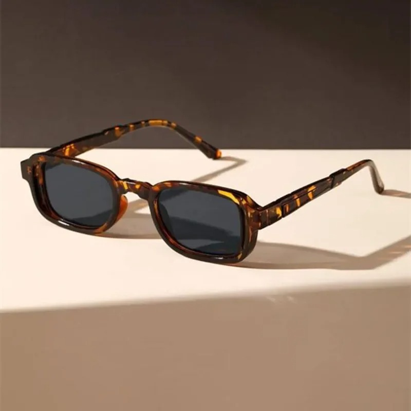 Vintage Fashion Female - Luxurious Rectangle Sunglasses Women Oval Vintage