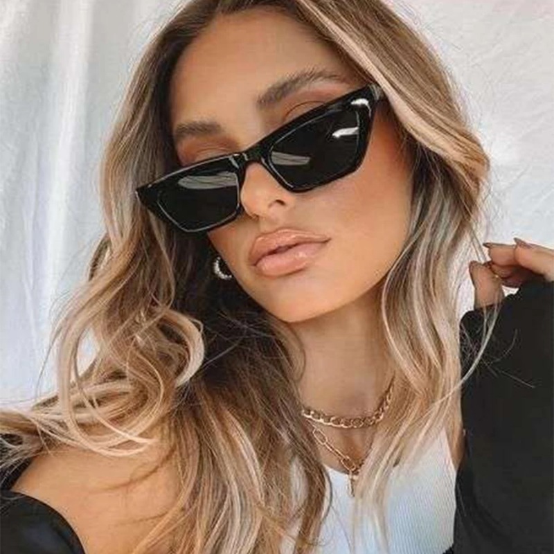 Vintage Fashion Female - Vintage Cat Eye Sunglasses Women Square