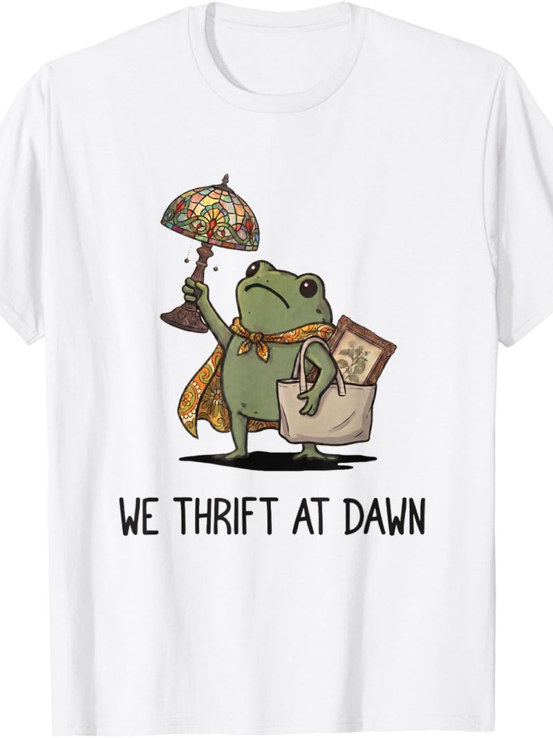 Thrift Vintage Fashion Usa - We Thrift At Dawn Funny Frog