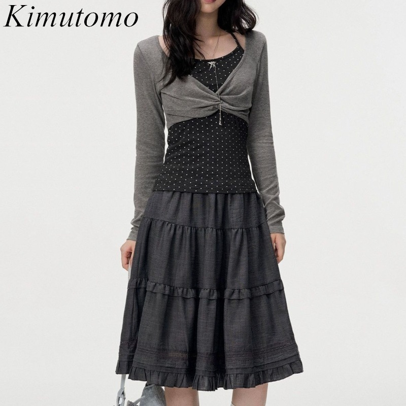 Vintage Y2K - Kimutomo Women T Shirts Long Sleeve