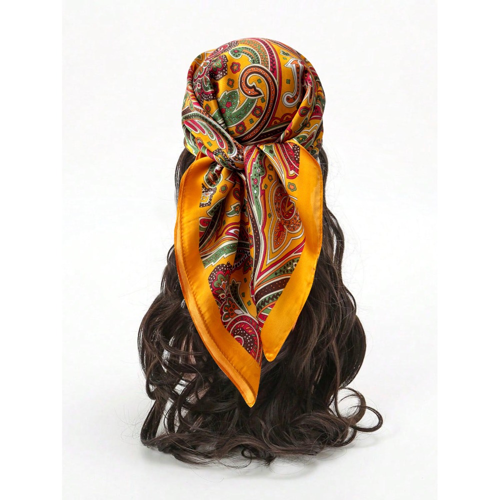Vintage Fashion Hijab - New Luxury Print Imitation Silk Square