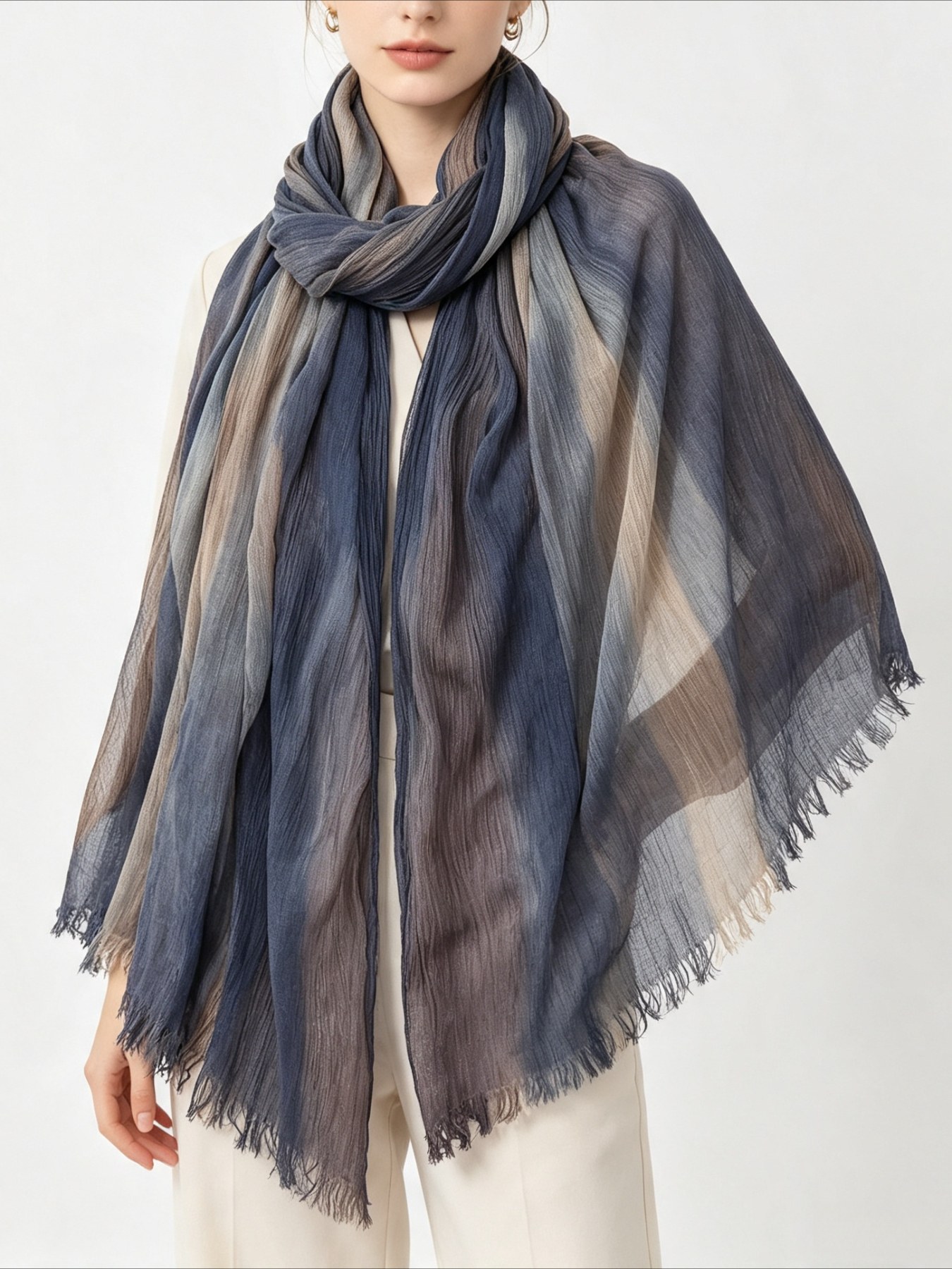 1pc Women Vintage Gradient Str - Vintage Fashion Hijab recension och pris