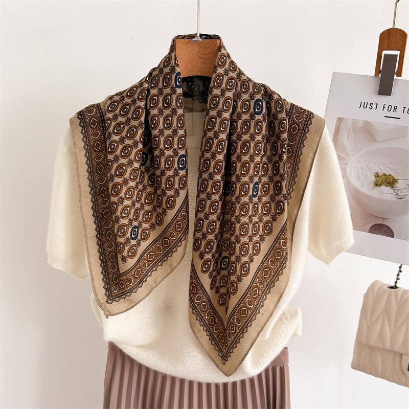 Vintage Print Square Scarf For - Vintage Fashion Hijab recension och pris