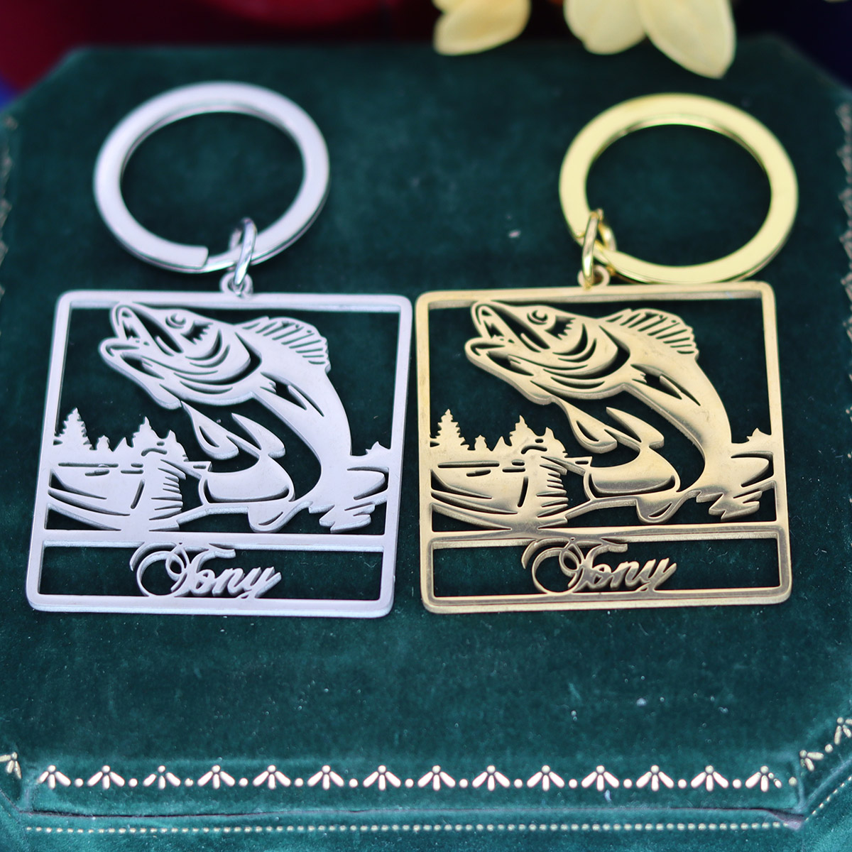 Custom Name Fish Keychain Pers - Vintage Fashion Names recension och pris