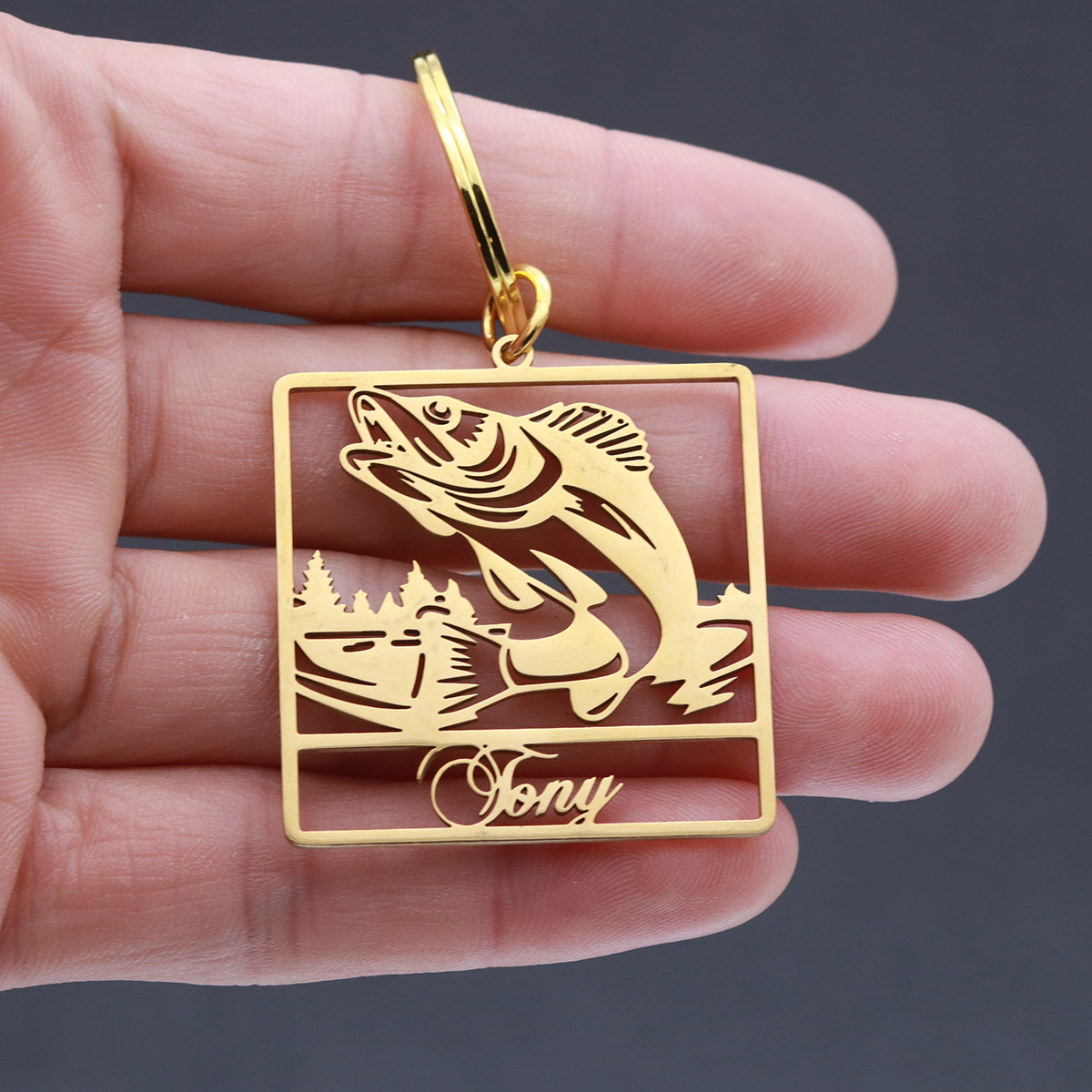 Custom Name Fish Keychain Pers - Vintage Fashion Names recension och pris