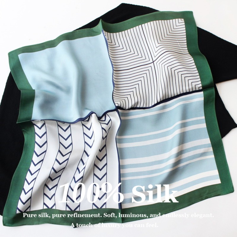 New 53cm 100% Mulberry Silk Sc - Vintage Fashion Hijab recension och pris