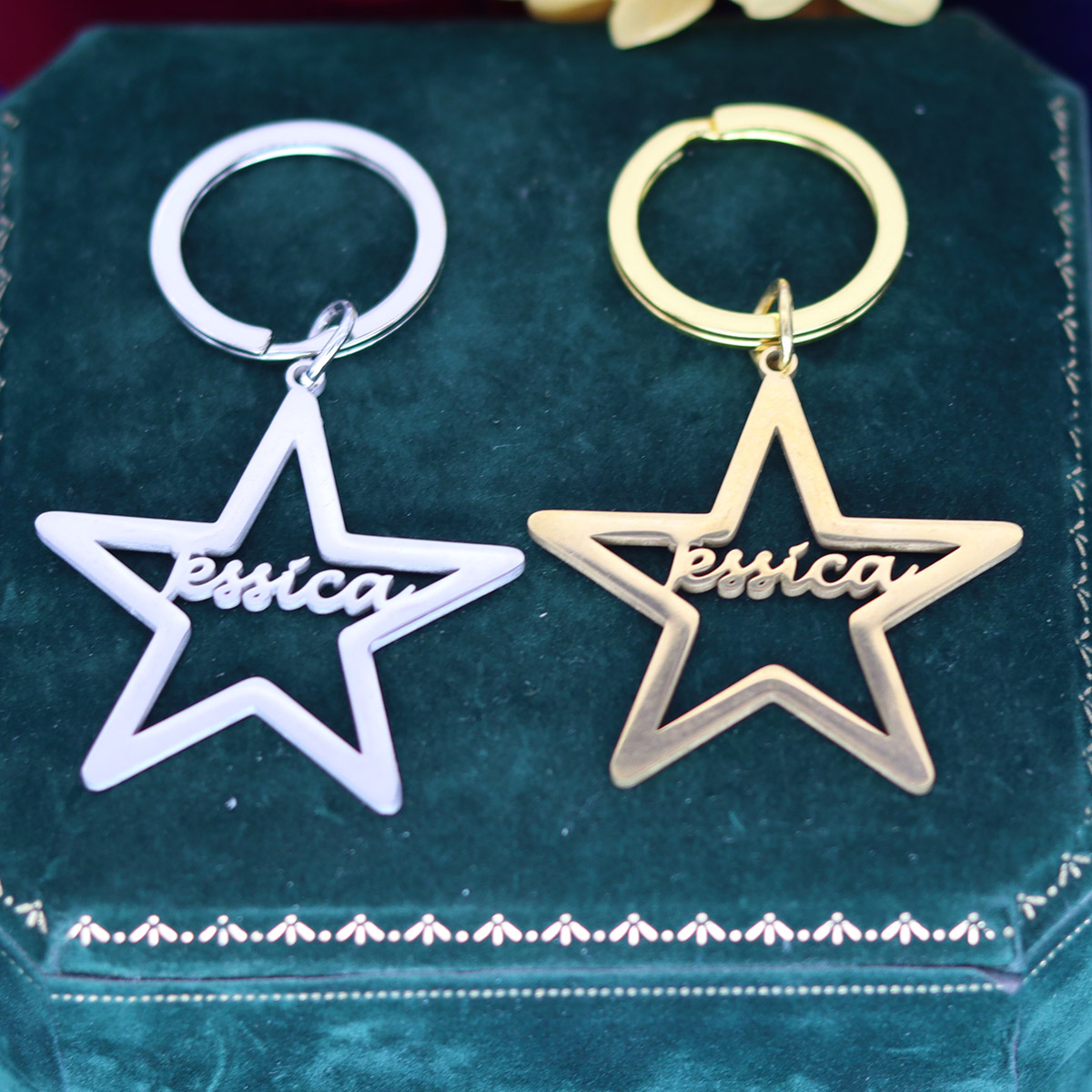 Custom Name Star Keychain Pers - Vintage Fashion Names recension och pris