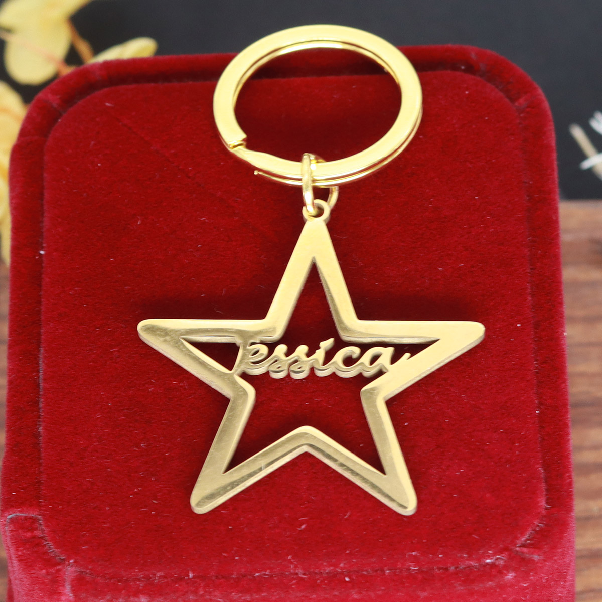 Custom Name Star Keychain Pers - Vintage Fashion Names recension och pris