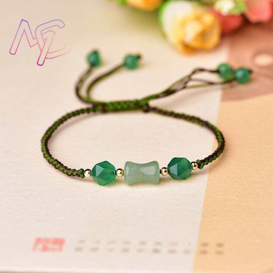 Green Natural Jade Beads Brace - Vintage Fashion Designers recension och pris