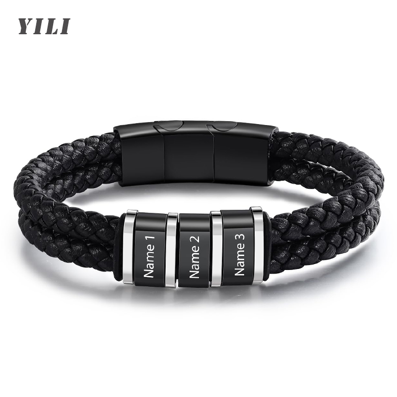 Personalized Bracelets for Men - Vintage Fashion Names recension och pris