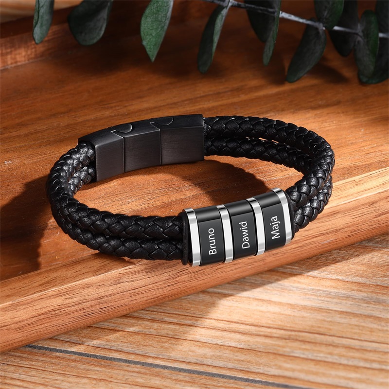 Personalized Bracelets for Men - Vintage Fashion Names recension och pris