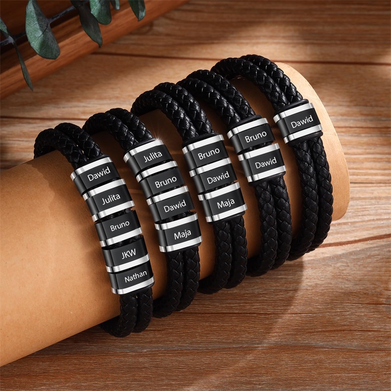 Personalized Bracelets for Men - Vintage Fashion Names recension och pris