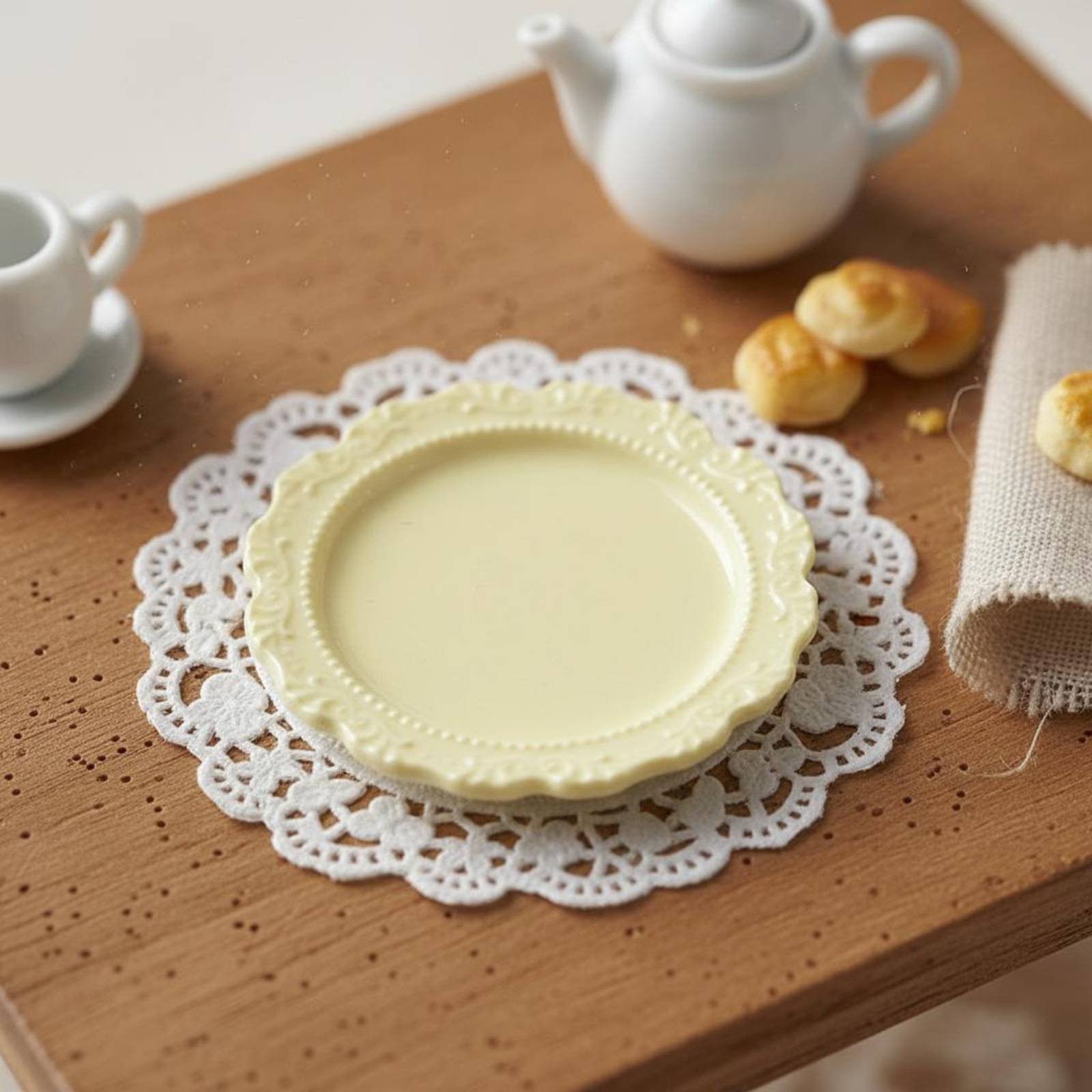 Miniature Dinner Plate Decorat - Vintage Fashion Plates Toy recension och pris