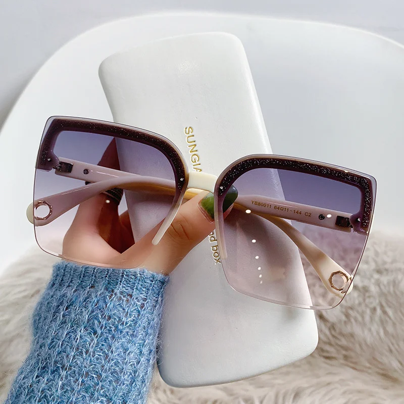 Oversized Sunglasses Man Woman - Vintage Fashion Female recension och pris