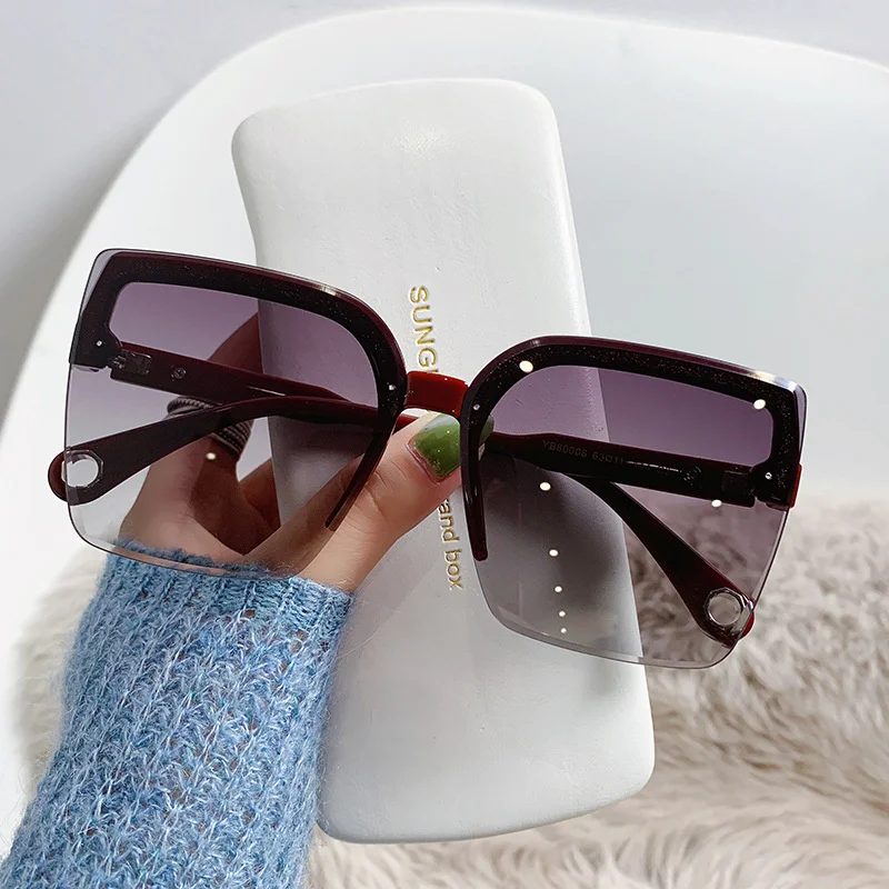 Oversized Sunglasses Man Woman - Vintage Fashion Female recension och pris