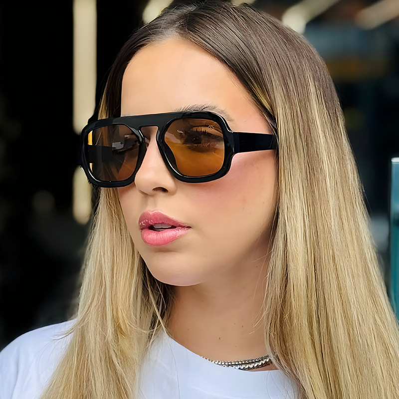 Vintage Big Frame Square Sungl - Vintage Fashion Female recension och pris