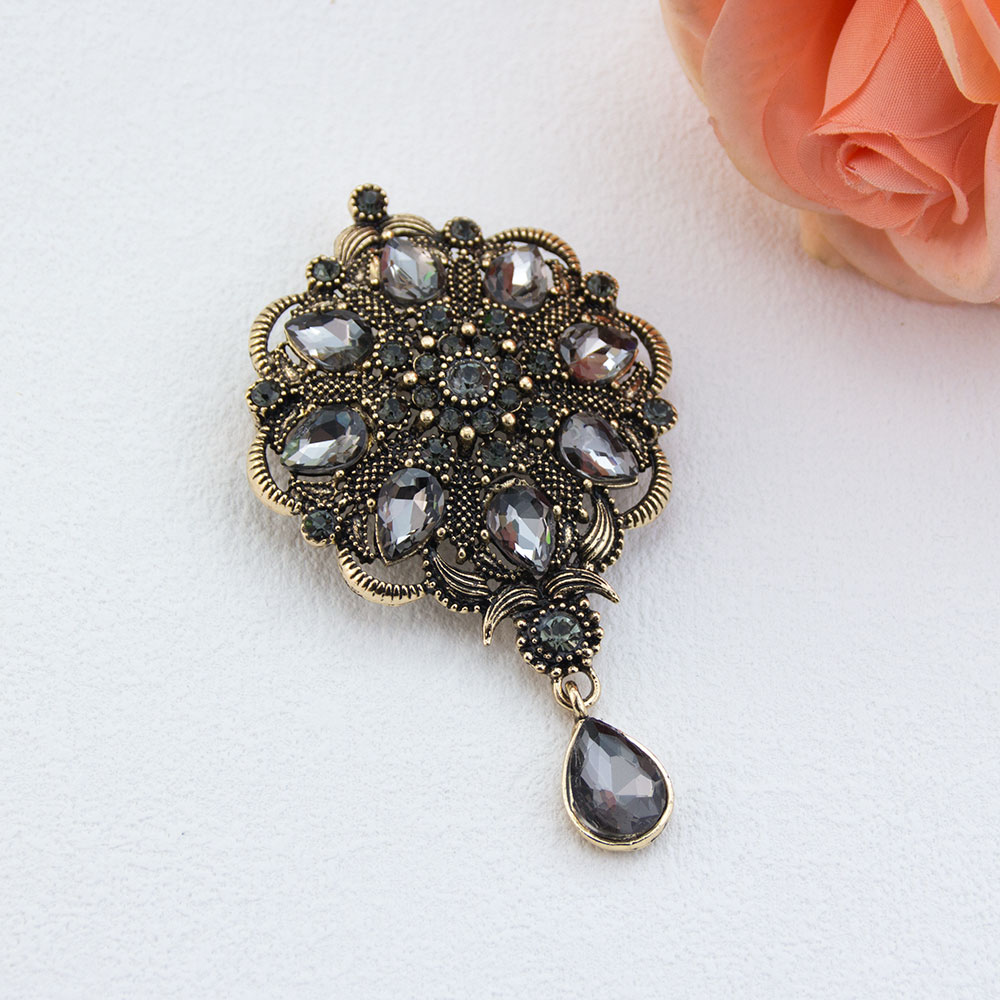 Vintage Gray Crystal Turkish B - Vintage Fashion Hijab recension och pris