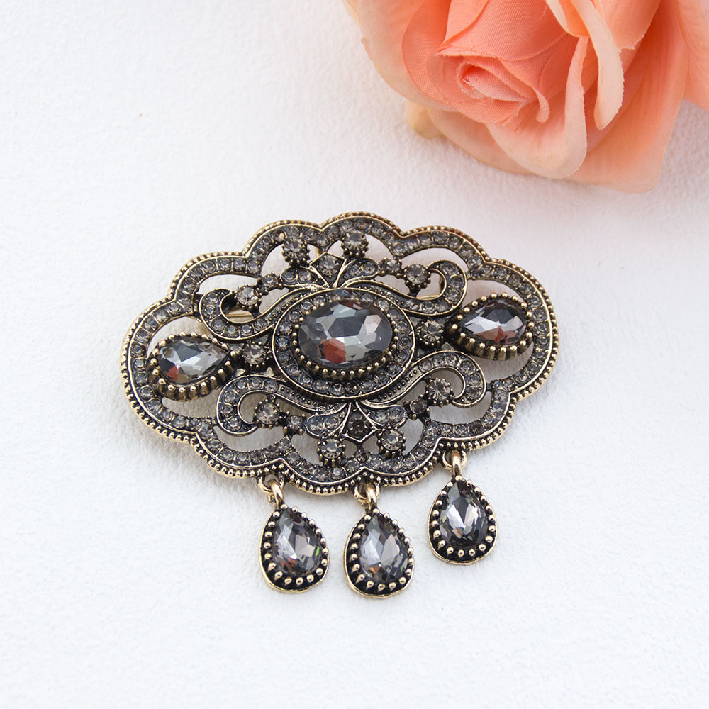 Vintage Gray Crystal Turkish B - Vintage Fashion Hijab recension och pris