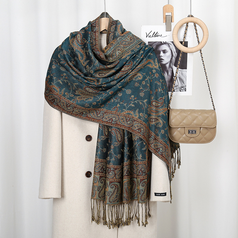 Bohemian Cashew Print Scarf Fo - Vintage Fashion Hijab recension och pris