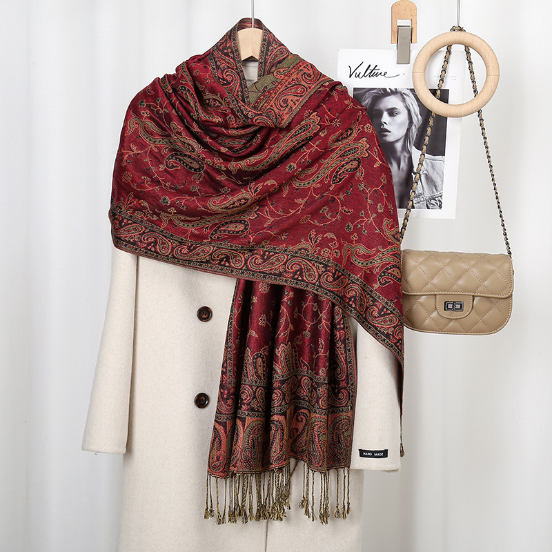 Bohemian Cashew Print Scarf Fo - Vintage Fashion Hijab recension och pris