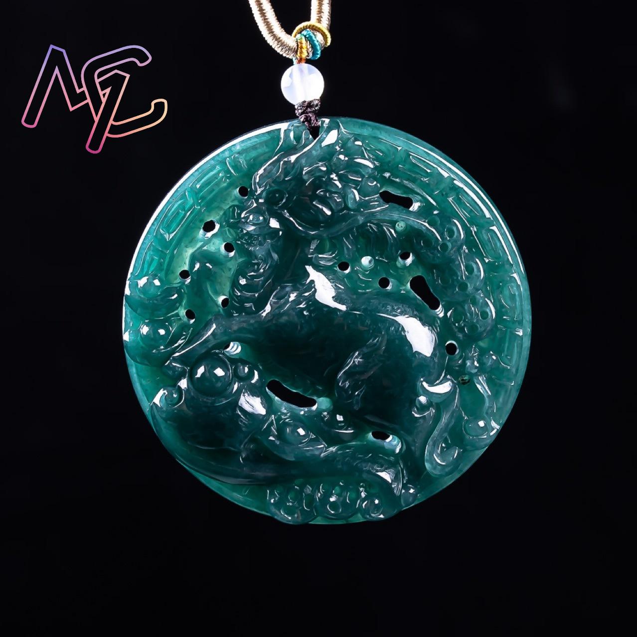Myanmar Jadeite Dragon Pendant - Vintage Fashion recension och pris