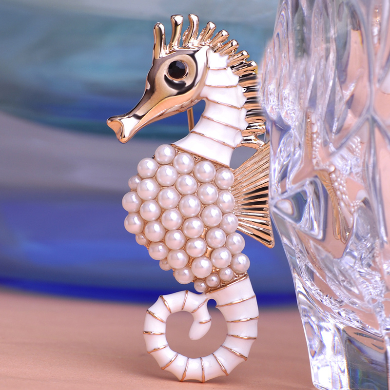 Sea Horse Brooches Wedding Bro - Vintage Fashion Hijab recension och pris