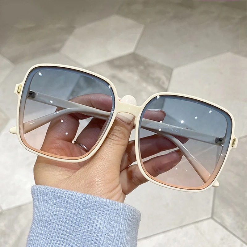 Vintage Oversized Square Sungl - Vintage Fashion Female recension och pris