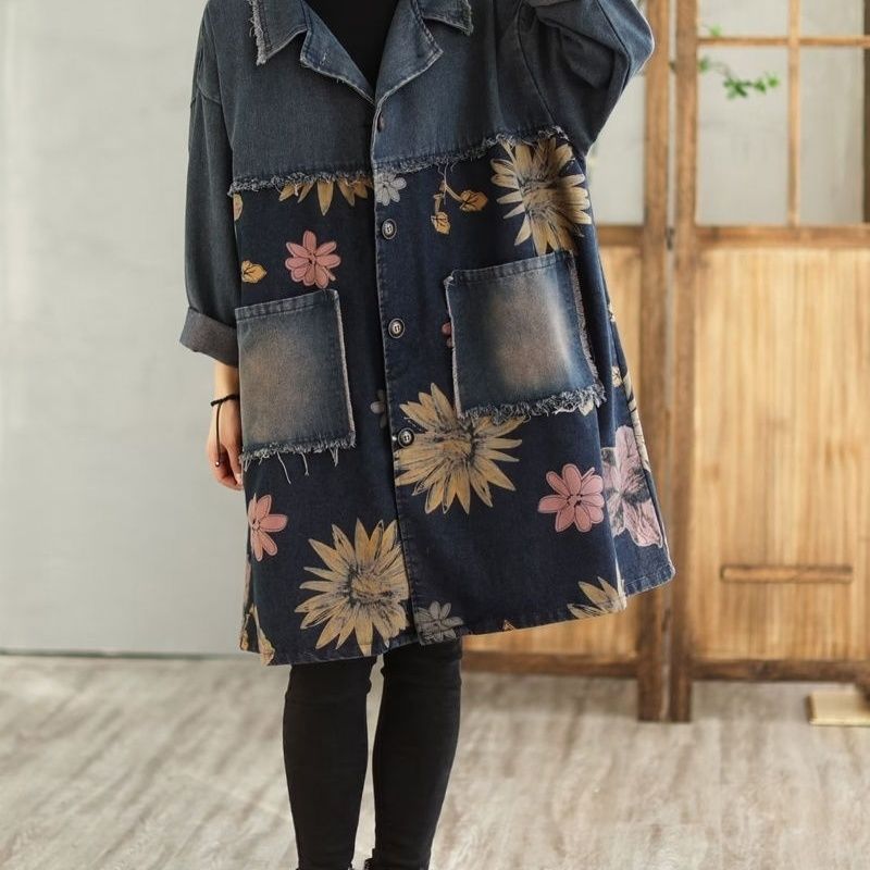 Medium And Long Denim Jacket W - Vintage Trench Coat recension och pris