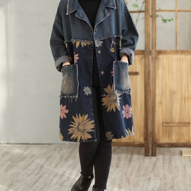 Medium And Long Denim Jacket W - Vintage Trench Coat recension och pris