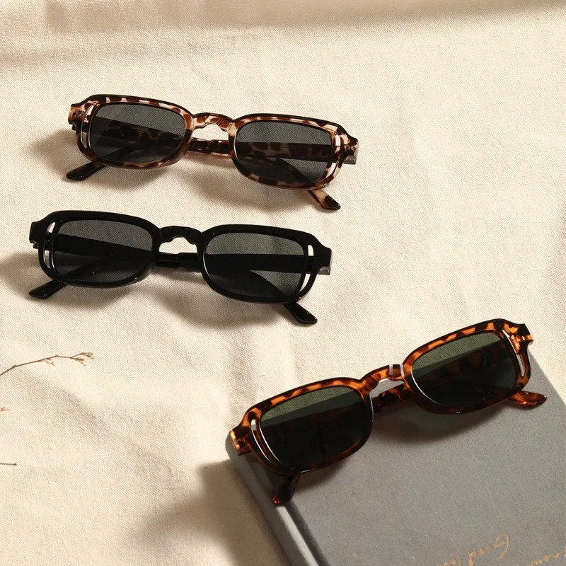Luxurious Rectangle Sunglasses - Vintage Fashion Female recension och pris