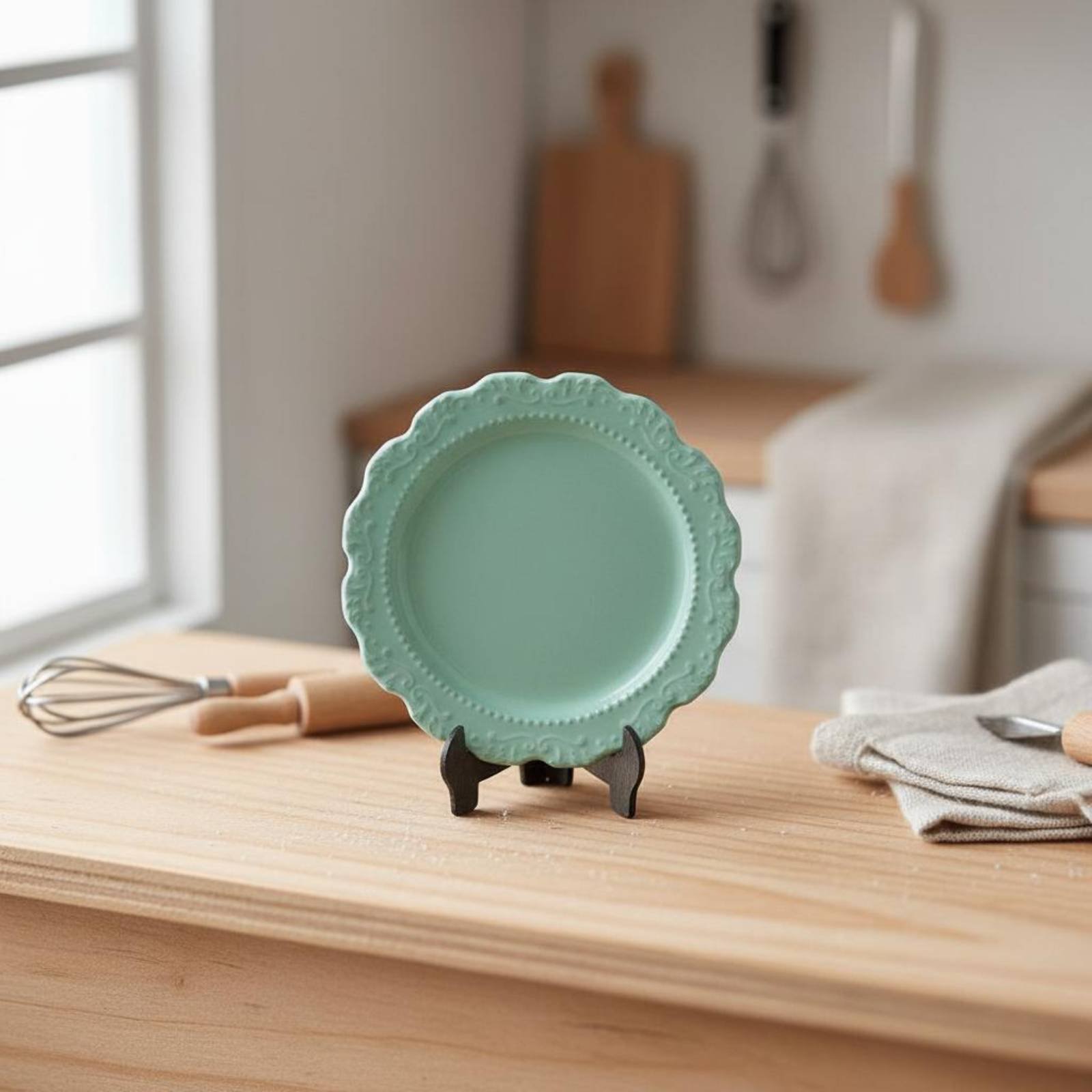 Miniature Dinner Plate Decorat - Vintage Fashion Plates Toy recension och pris