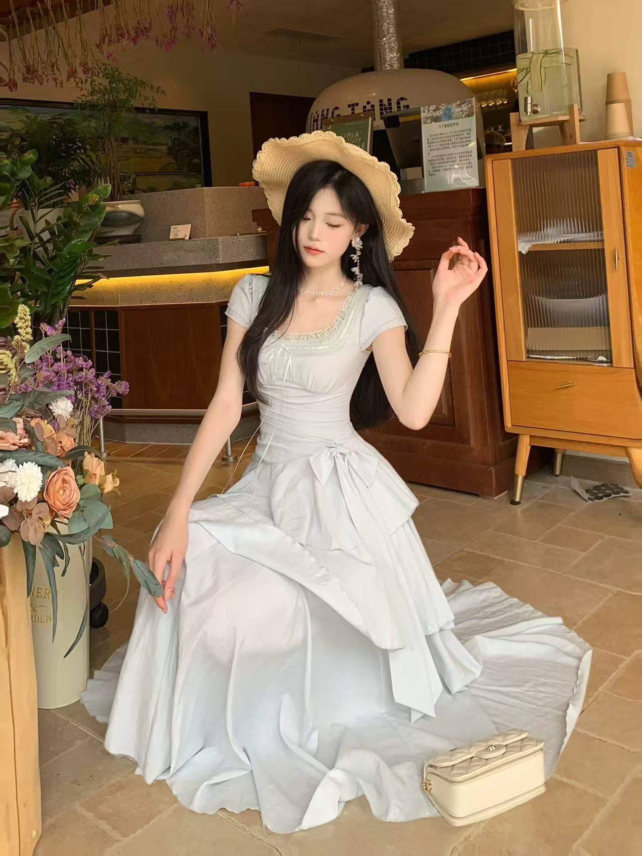 French Elegant Vintage Summer  - Vintage Fashion Female recension och pris