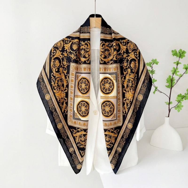 Vintage Satin Square Scarf Wom - Vintage Fashion Hijab recension och pris