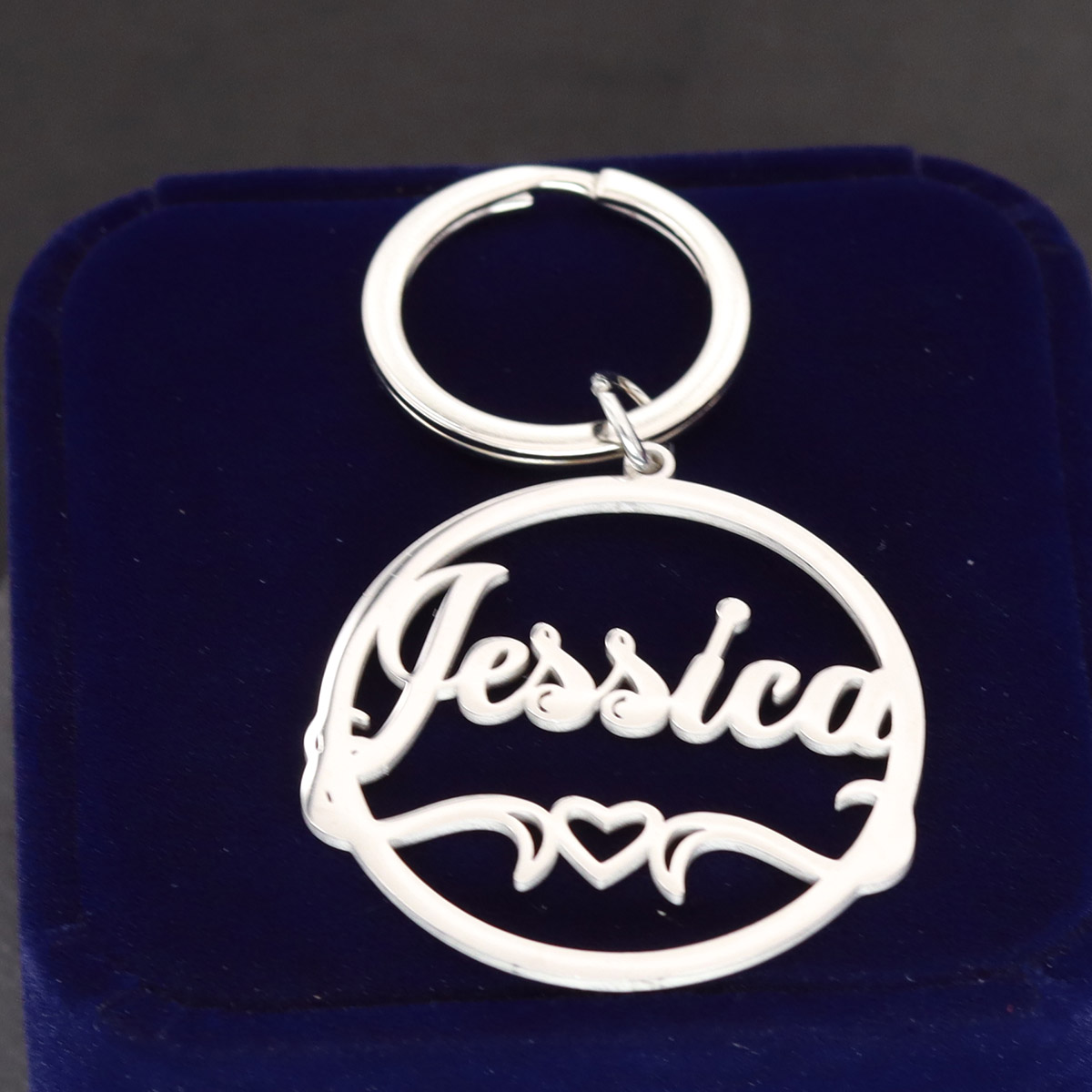 Love Heart Custom Name Keychai - Vintage Fashion Names recension och pris