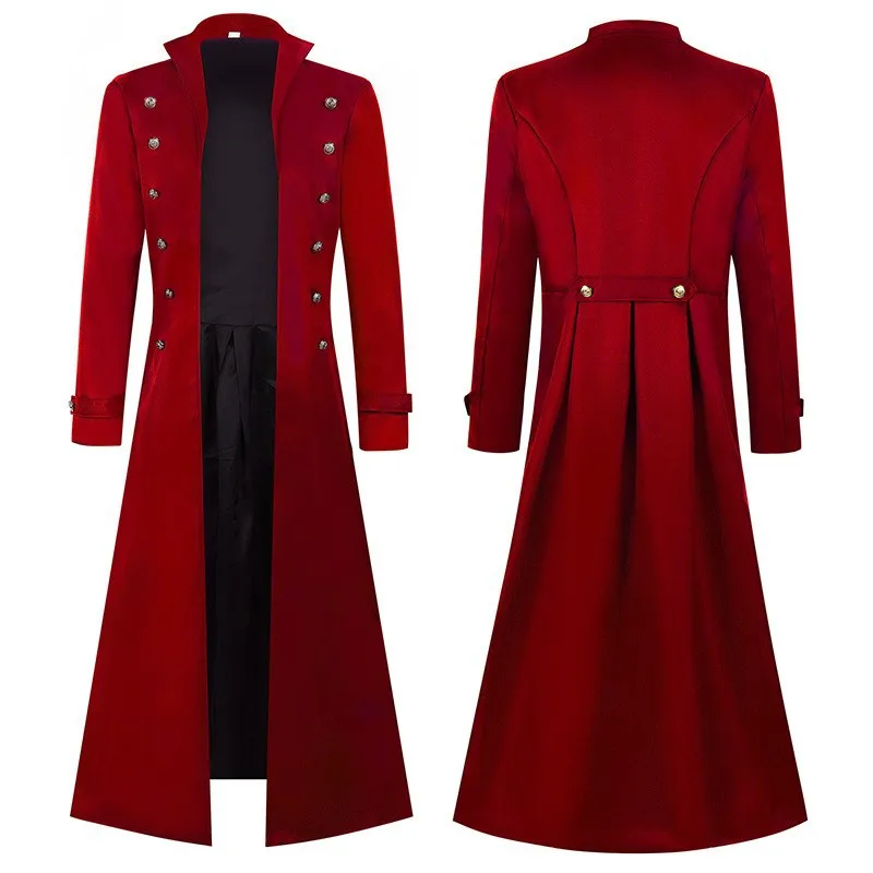 Medieval Men's Pirate Costume  - Vintage Trench Coat recension och pris