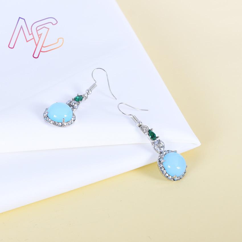 Blue Natural Jade Earrings Vin - Vintage Fashion Designers recension och pris