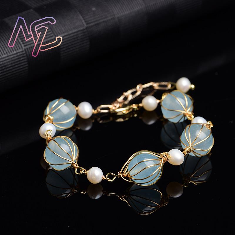 Blue Natural Jade Bead Earring - Vintage Fashion Designers recension och pris