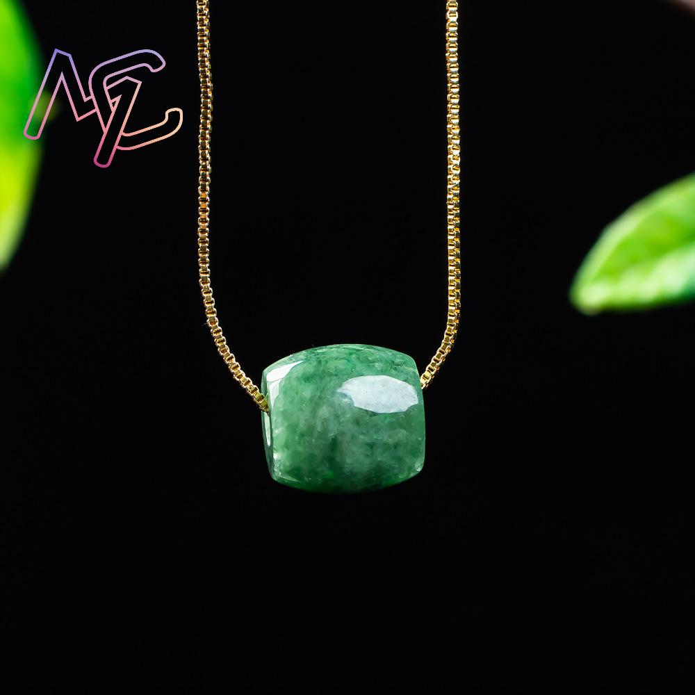 Natural Real Jade Bead Pendant - Vintage Fashion Designers recension och pris