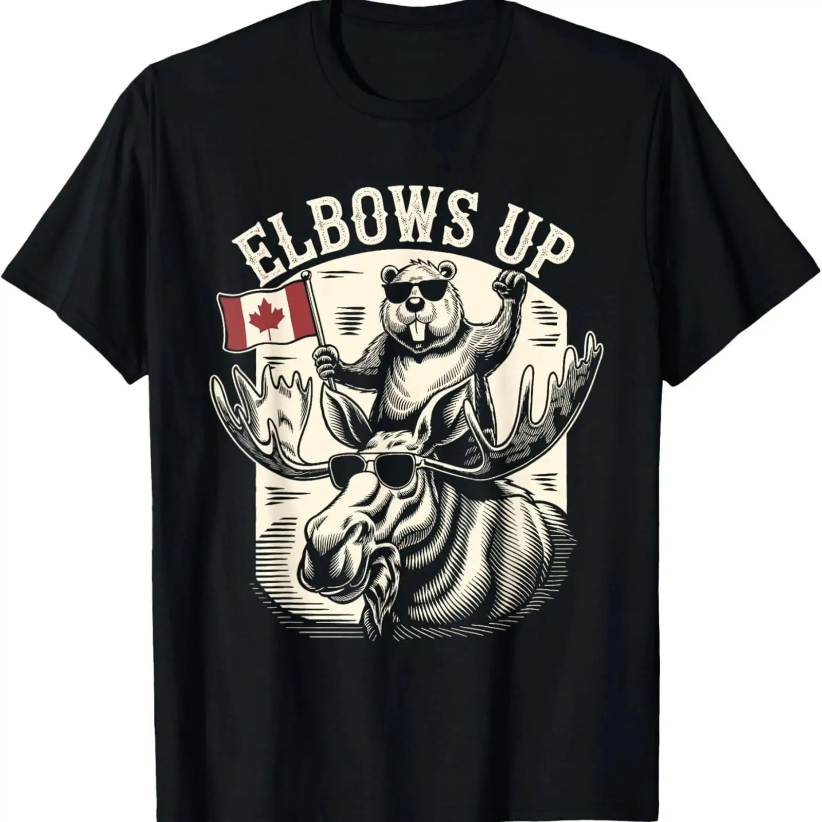 Elbows Up Funny Canada Beaver  - Vintage Fashion Canada recension och pris