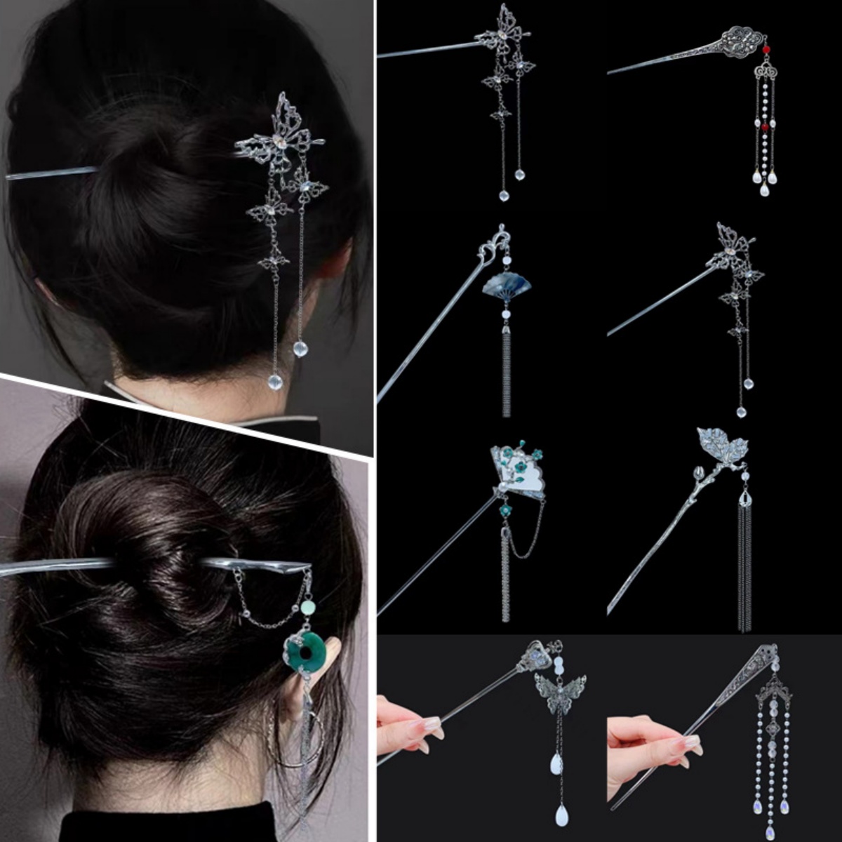 18cm Chinese Style Hairpin Ele - Vintage Fashion In Chinese recension och pris