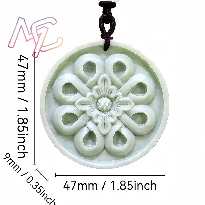 Natural Real Jade Flower Penda - Vintage Fashion recension och pris