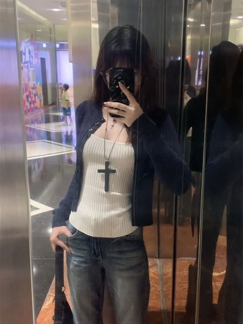 Y2k Harajuku Hot Girl Slim Aut - Vintage Y2K recension och pris