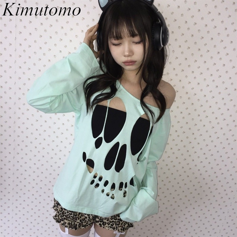 Kimutomo Women T Shirts Sexy V - Vintage Y2K recension och pris