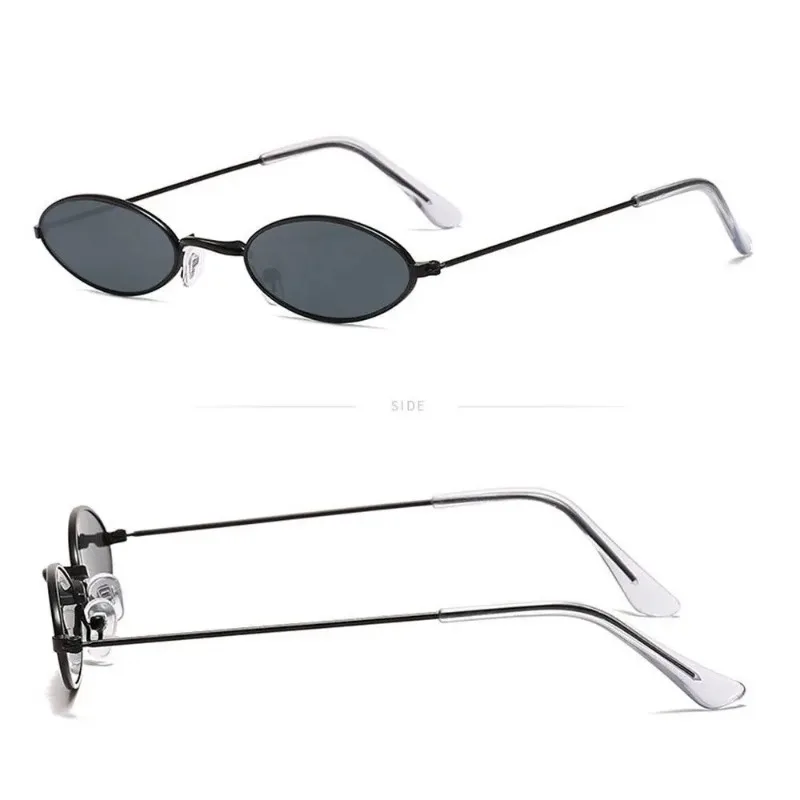 Retro Small Frame Oval Sunglas - Vintage Fashion Female recension och pris