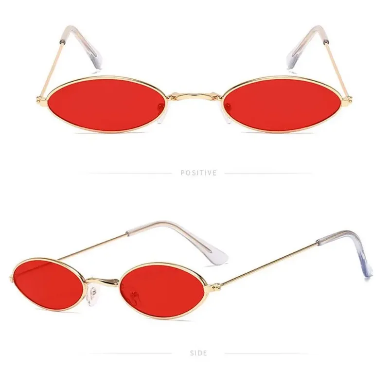 Retro Small Frame Oval Sunglas - Vintage Fashion Female recension och pris